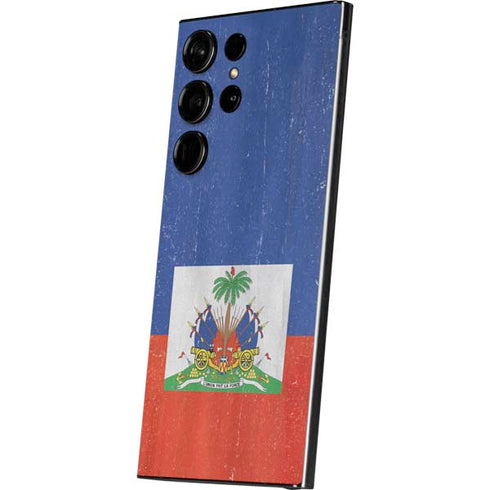 Haiti Flag Distressed Galaxy S24 Ultra Skin